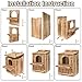 Large Owl House with Wood Shavings- Durable Carbonized Pine Wood Owl Box for Outdoors, Barred and Screech Bird Nesting Box, Easy Clean & Ventilated Design, Ideal for Barn Bird Roosting
