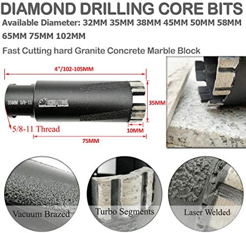 SHDIATOOL Diamond Core Drill Bits 1-1/4 