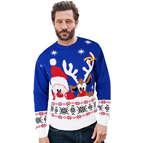 Simplyyyours - Maglione natalizio unisex, lavorato...