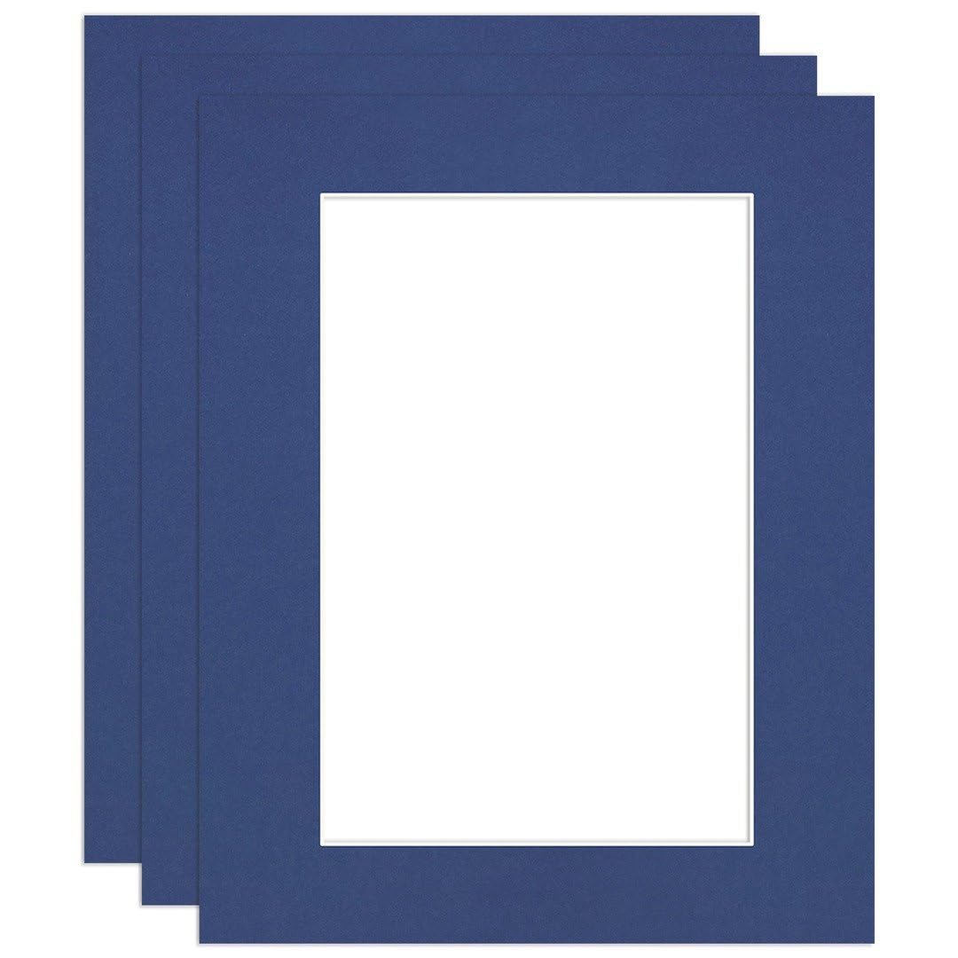 Procut Global 20x16" Blue Picture Mounts to Fit 15x10" Aperture - Precision Cut Cardboard Photo Mount - Ideal for Frames, Prints, Artwork & Certificates - Sizes & Colours Available - 3 Pack โ image 1