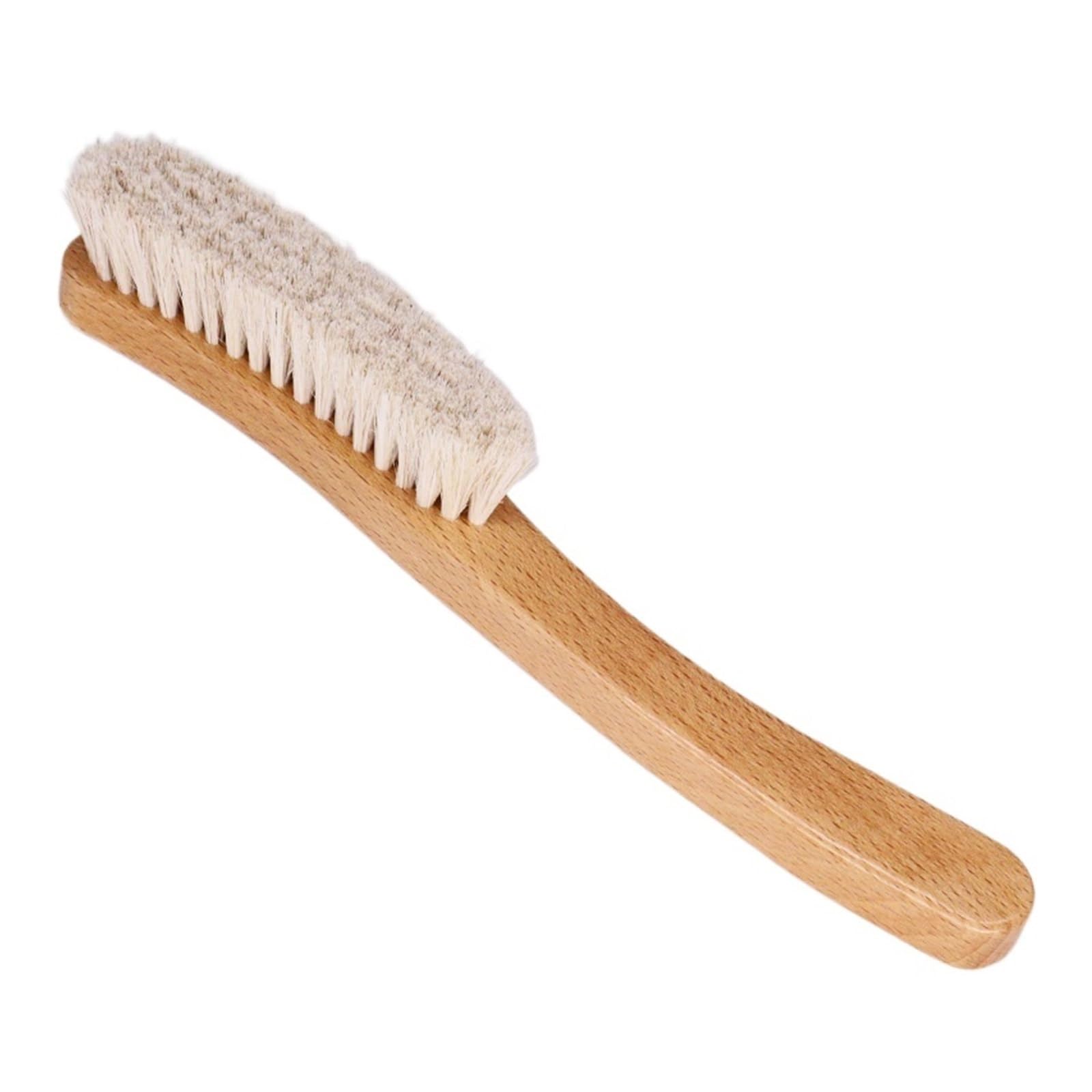 MQPALZKD Horsehair Brush Shoe Polish Hair Long Handle Soft