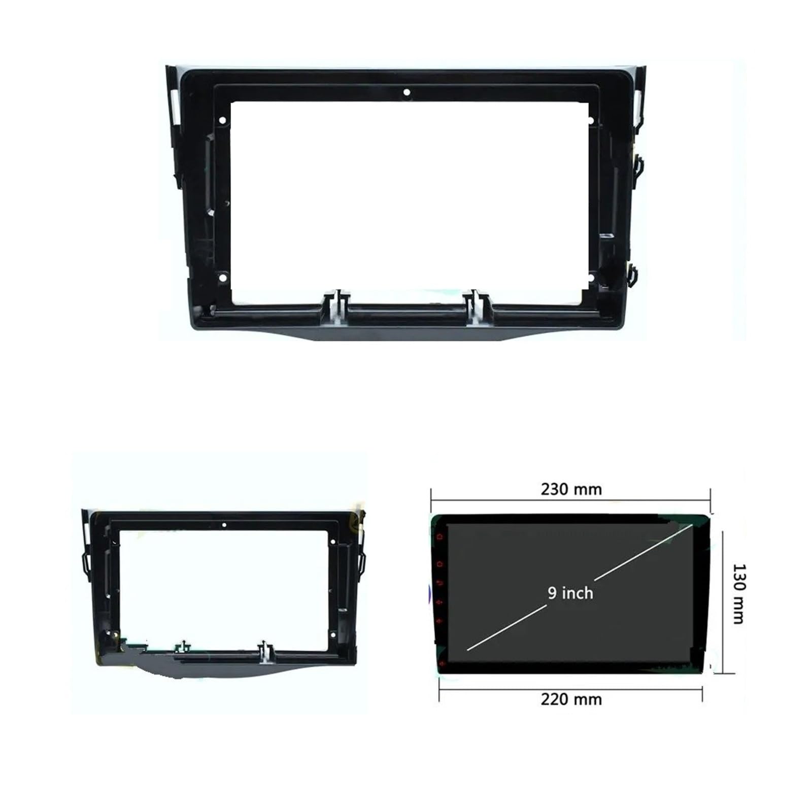 Radio Panel Set Para Toyota Para RAV4 Para RAV 4 XA30 2005-2016 Coche Android Radio Estéreo Reproductor Marco Panel Salpicadero Cable Alimentación Arnés Fascia Marco