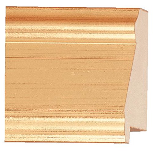 Picture Frame Moulding (Wood) 100ft Bundle - Contemporary Gold Finish - 2.25