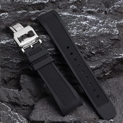 Bracelet caoutchouc incurvé 22mm avec boucle déployante - 3