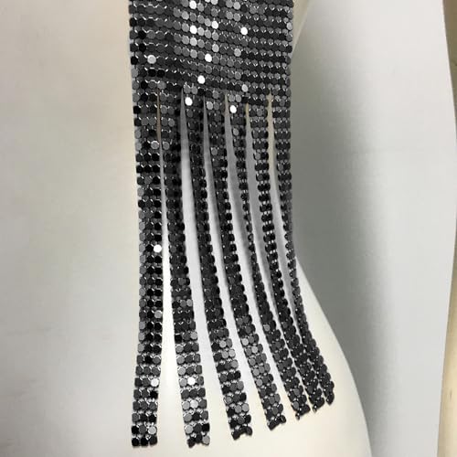 BXT Women Metal Sequins Neck Tie Scarf Glitter Sparkle Long Shawls Necker Chief for Party Evening Nightclub 5