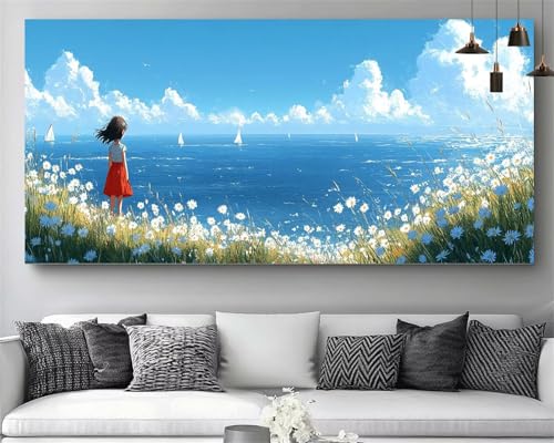 Broderie Kit Complet Diamond Painting Enfant et Débutant 40x80cm