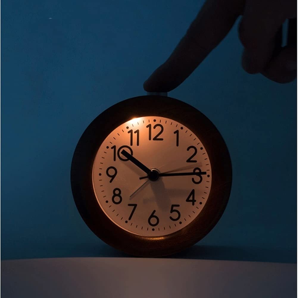 Zegar Sypialnia Bedside Clock Mute Mały budzik Kreatywny Prosty zegar(A)