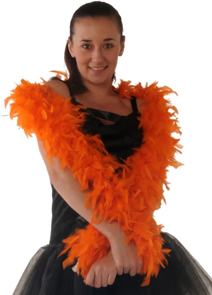 Luxury 1.8m Bright Orange Feather Boa 80g
