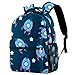 Divertente Alieno Con Astronave Ciao Zaino per Ragazzi e Ragazze Leggero Studente Scuola Borse Libro Impermeabile Casual Daypack, Colore 02,