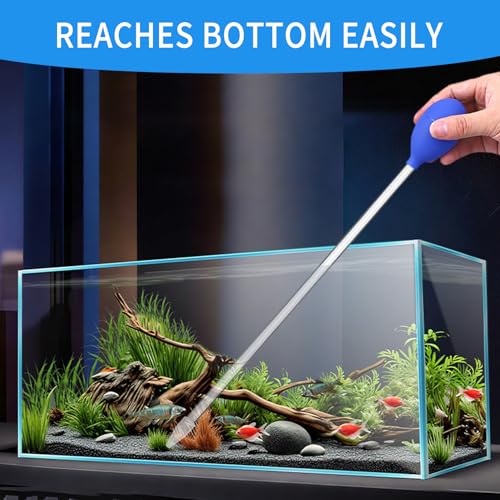 Image of 1 Pc 18.5 in Long Pipette with 2 Pc Stainless Steel Feeding Long Tweezers for Fish Tank Coral Food Feeder Long Syringe Aquarium Coral Feeding Tube for Marine Fish Reef Aquatic Plant