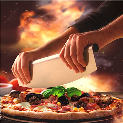 Kitchus Moon Large Pizza Peel 16 Inch - Extra Large Metal Pizza Peel With 14 Inch Stainless Steel Pizza Cutter Rocker, Pizza Spatula Paddle To Move Large Pizza, Pizza Paddle With Folding Handle #TOP7