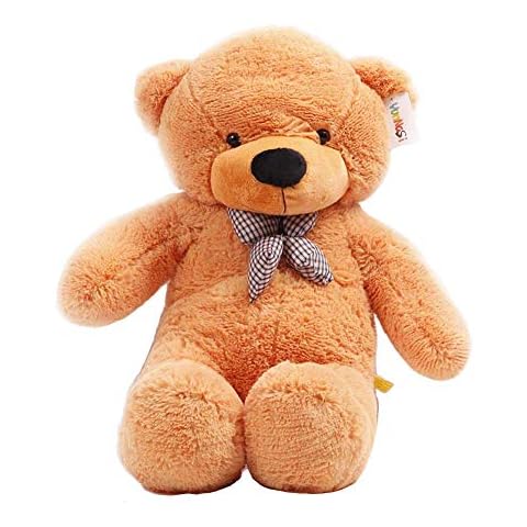 YunNasi Giant Teddy Bear Big Teddy Bear Huge Soft Teddy Bear Plush Toy 120cm XXL (120cm, Light brown) Cover