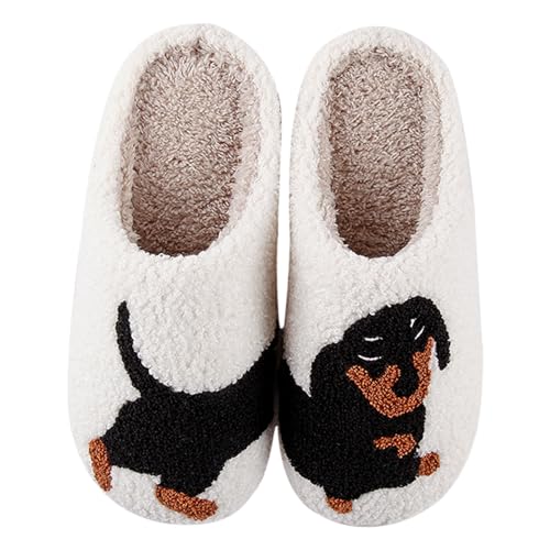 Cute Animal Slippers for Women Man Cartoon Animal Slippers for Woman Fuzzy Memory Foam Winter Warm Fluffy Shoes