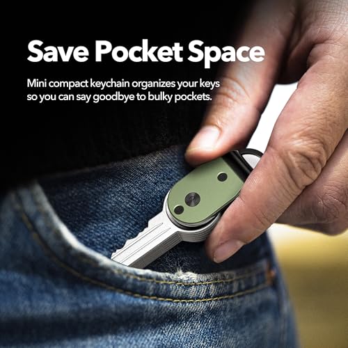 Image of QEG Key Organizer,Keyholder Keychain, Compact Metal Key Case, Minimalist Key Fob,Keychain For Men,Holds 2-6keys