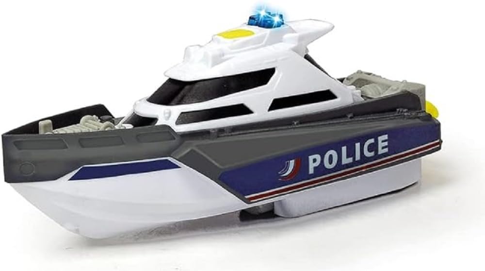 Dickie Toys - Bateau Forces Spéciales - Echelle 1/24ème (25cm) - Effets Sonores et Lumineux - Dès 3 Ans - 203714010002 Blanc