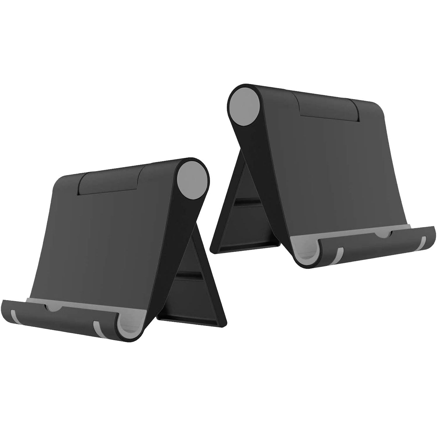 VOVIGGOL 2 Pack Cell Phone Stand for Desk, Foldable Cell Phone Holder Mobile Stand Phone Dock, Adjustable Tablet Stand Holder Compatible with iPhone