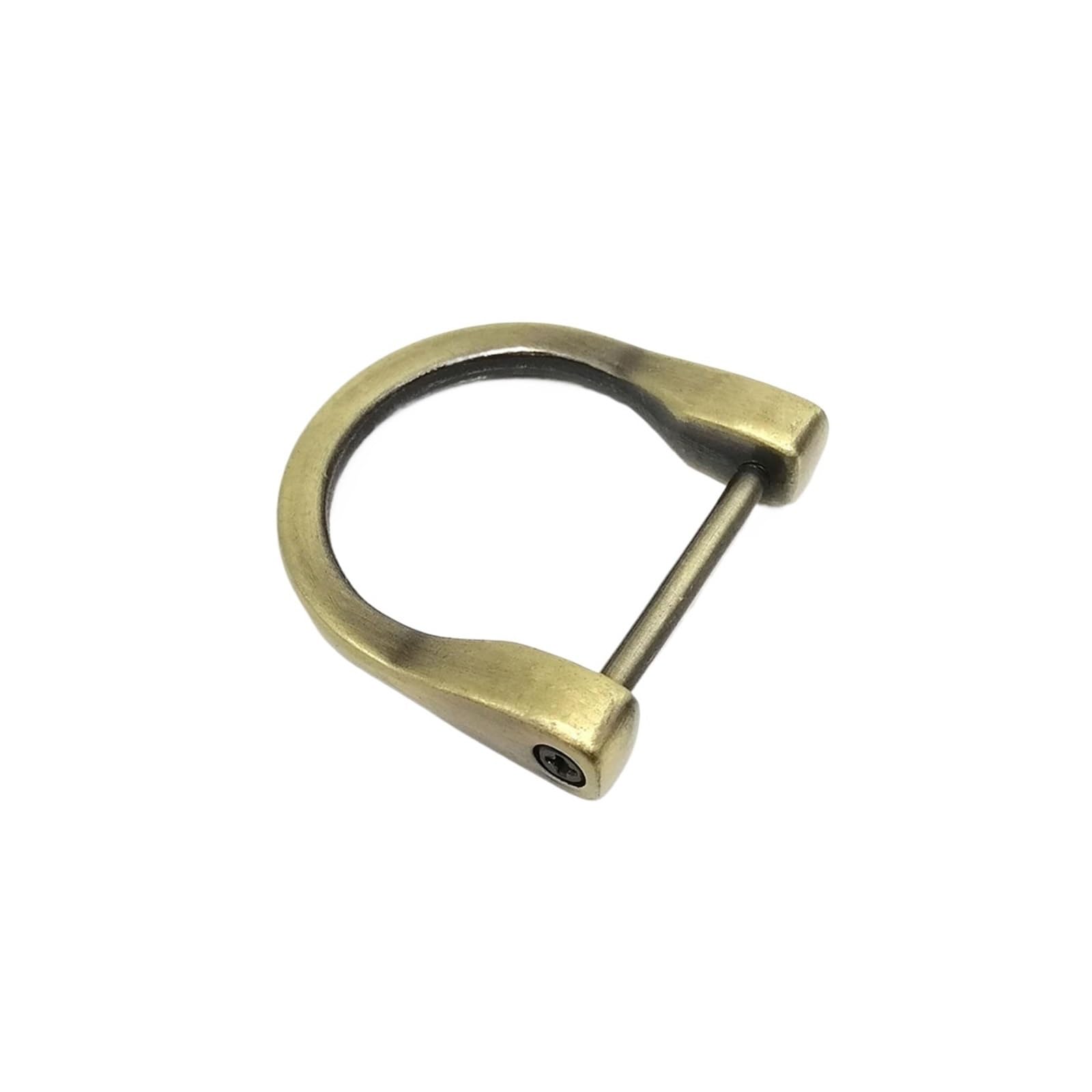 HYQOUKLR Detachable Open Removable Shackle Screw, 5pcs Zinc Alloy Electroplating D Ring Buckle Multicolor Two Sizes(B 25mm Brush Brass)