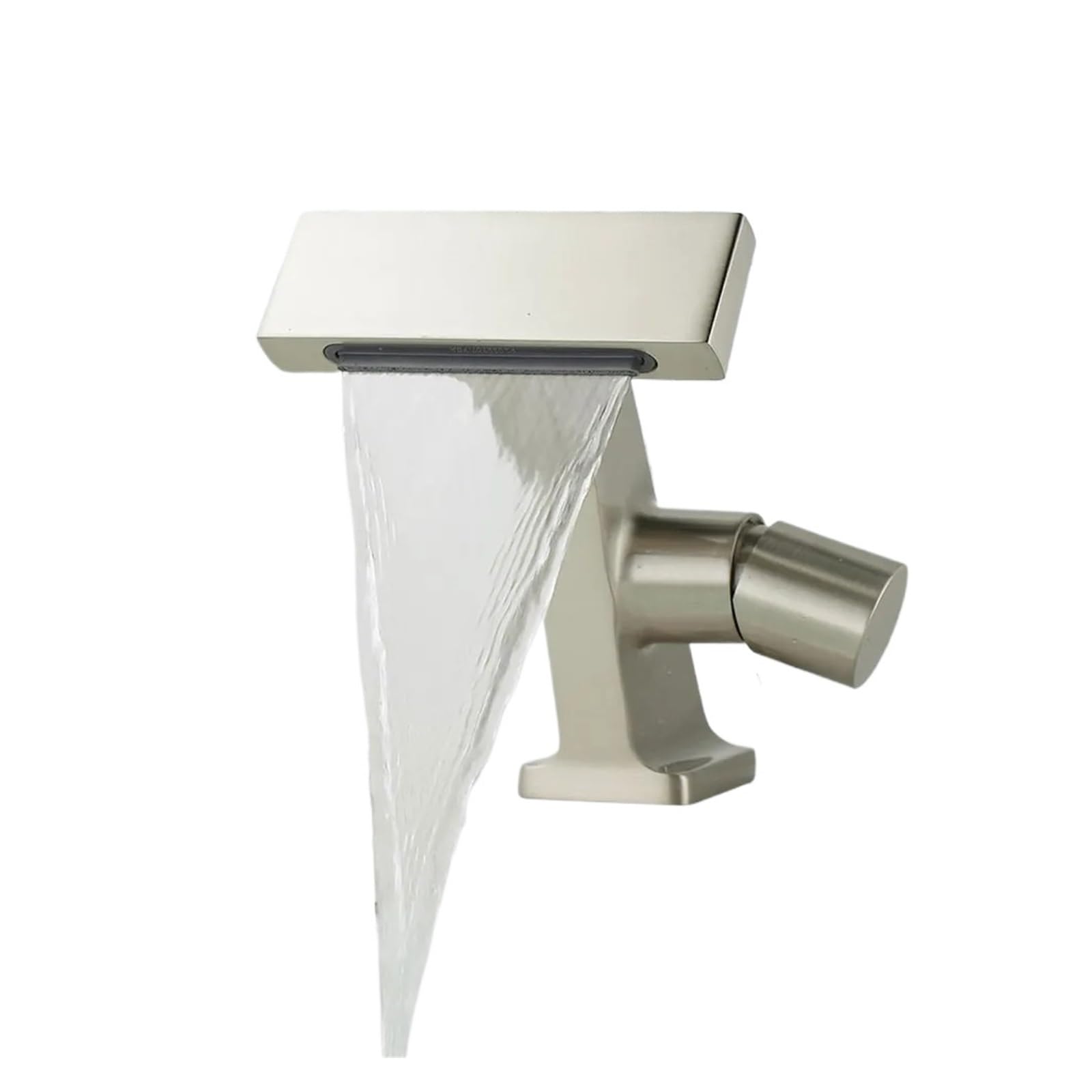 Laighjenbcf Nickel Brushed Faucet，Waterfall Bathroom Sink Faucet Hot Cold Dual Control