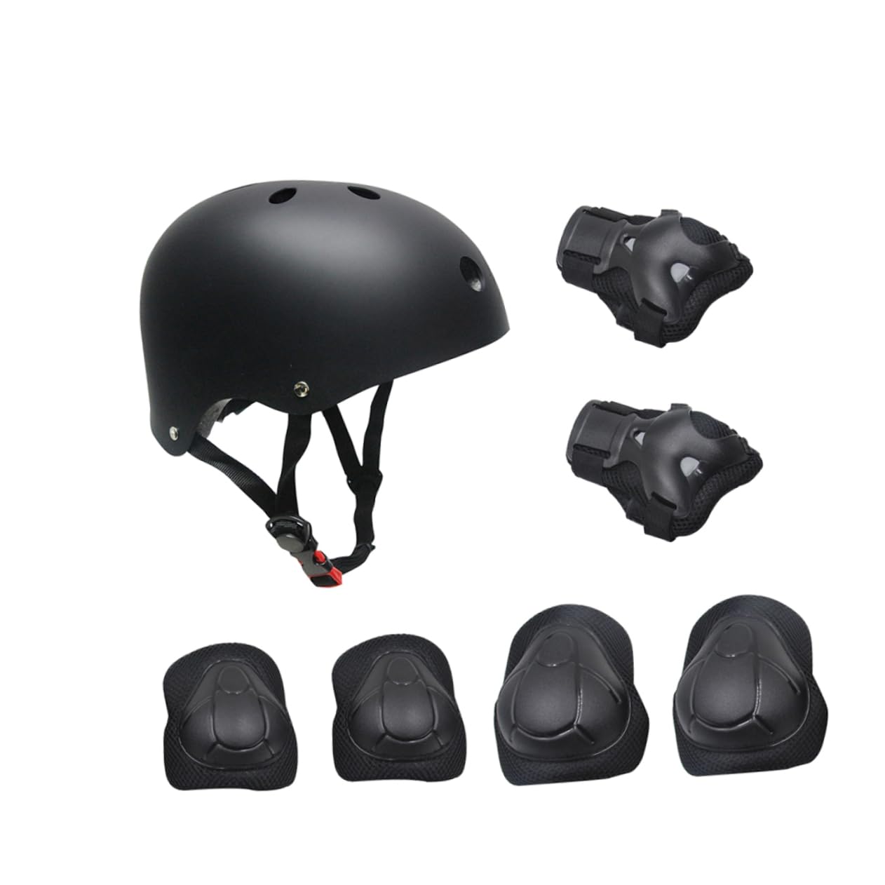 Kisangel Child Skating Elbow Wrist Pads Set 7pcs Protective Gear for Kids Skating Skateboarding Cycling Safety Gear