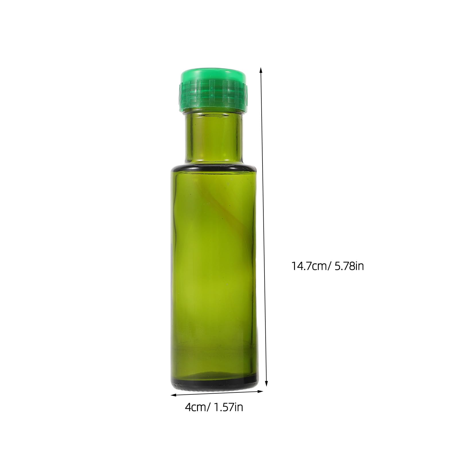 Cabilock 10 botellas de vidrio con tapa para aceite de oliva - Mini dispensador hermético de 100 ml para aceites de cocina, vinagres, aderezos y salsas - Botellas de vidrio rellenables para