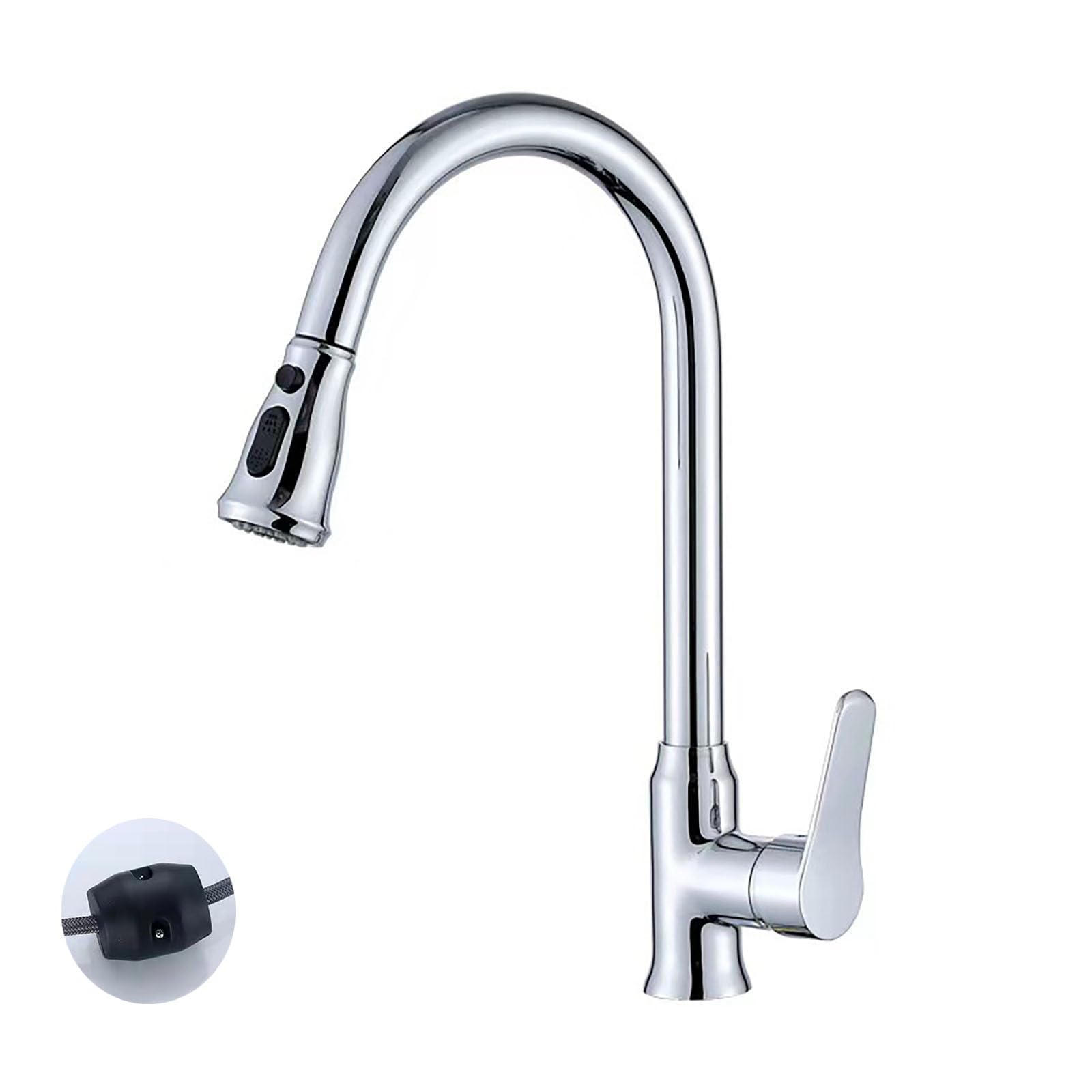 Miscelatore Cucina Con Doccetta Estraibile Inox Satinato Rubinetto - Foto 7