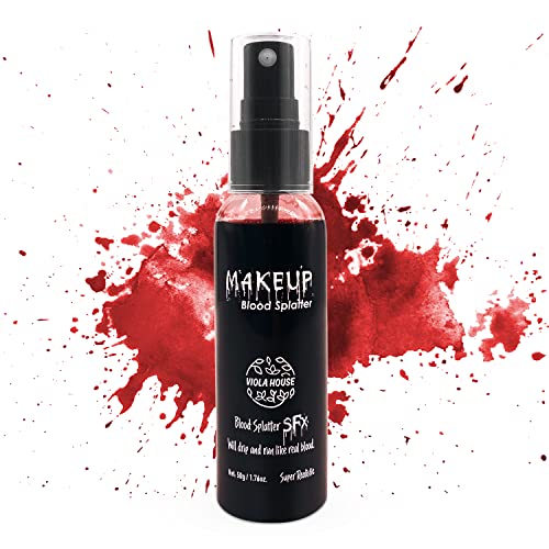 Makeup Fake Blood Spray, Pinturas de Corpo Pinturas Faciais Para Efeitos Especiais, Pintura Corporal Facial Sangue Falso, Maquilhagem Sfx Sangue Falso Para Halloween ou Festas de Disfarces. (50g)