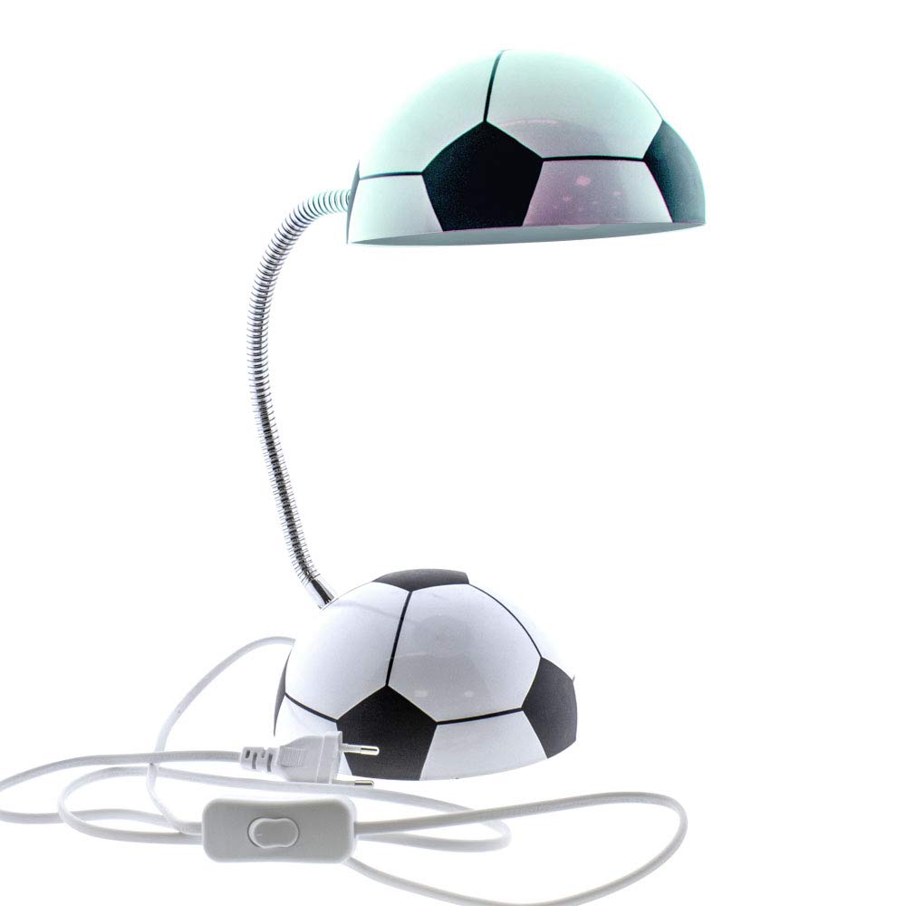 wonderlamp W-A000119 Flexo Infantil Futbol, Blanco/Negro