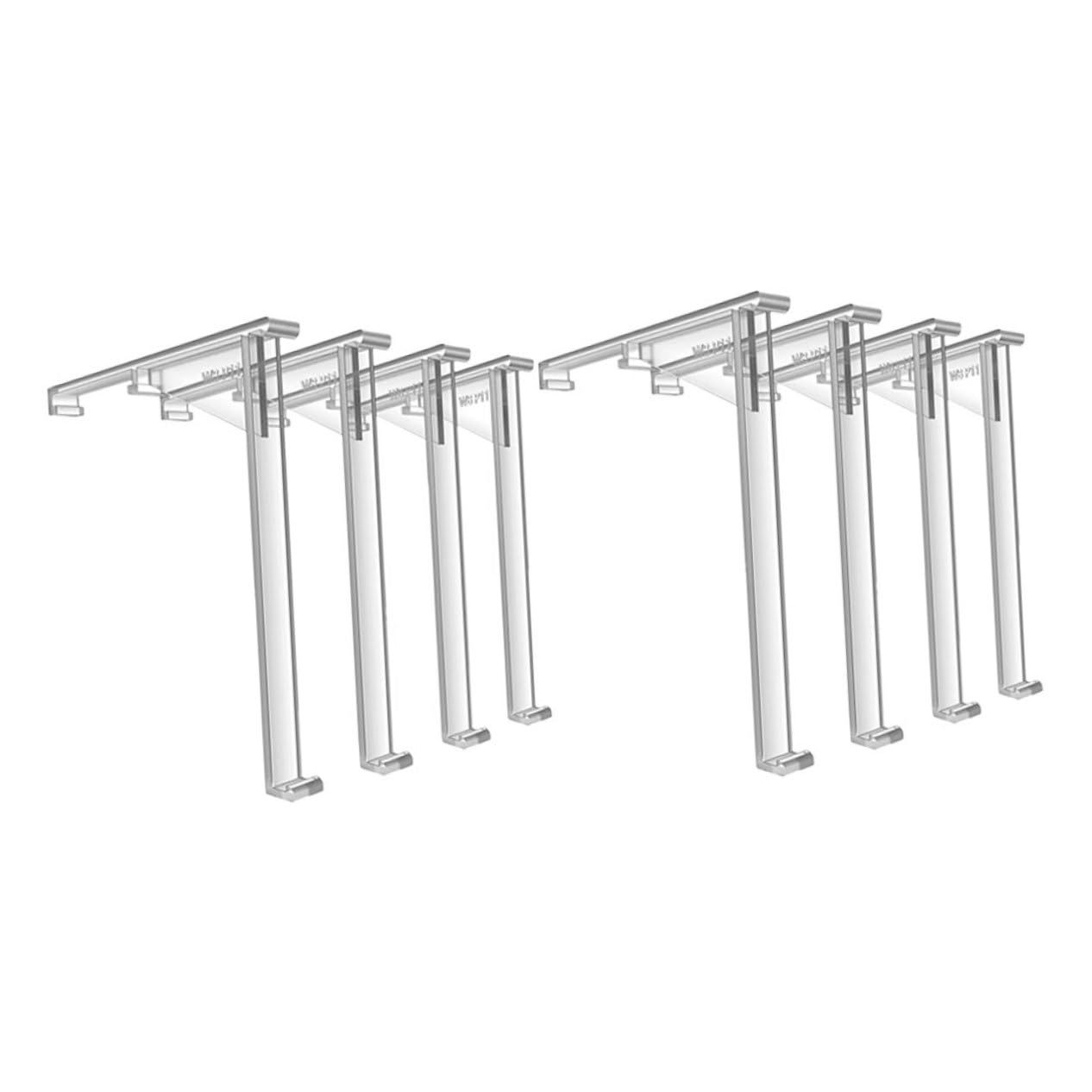 Cabilock 8PCS Transparent Vertical Blind Clips Clear Valance Retainer Bracket for Accurate Curtain Alignment for Home and Office Use Easy Installation and Discreet Appearance