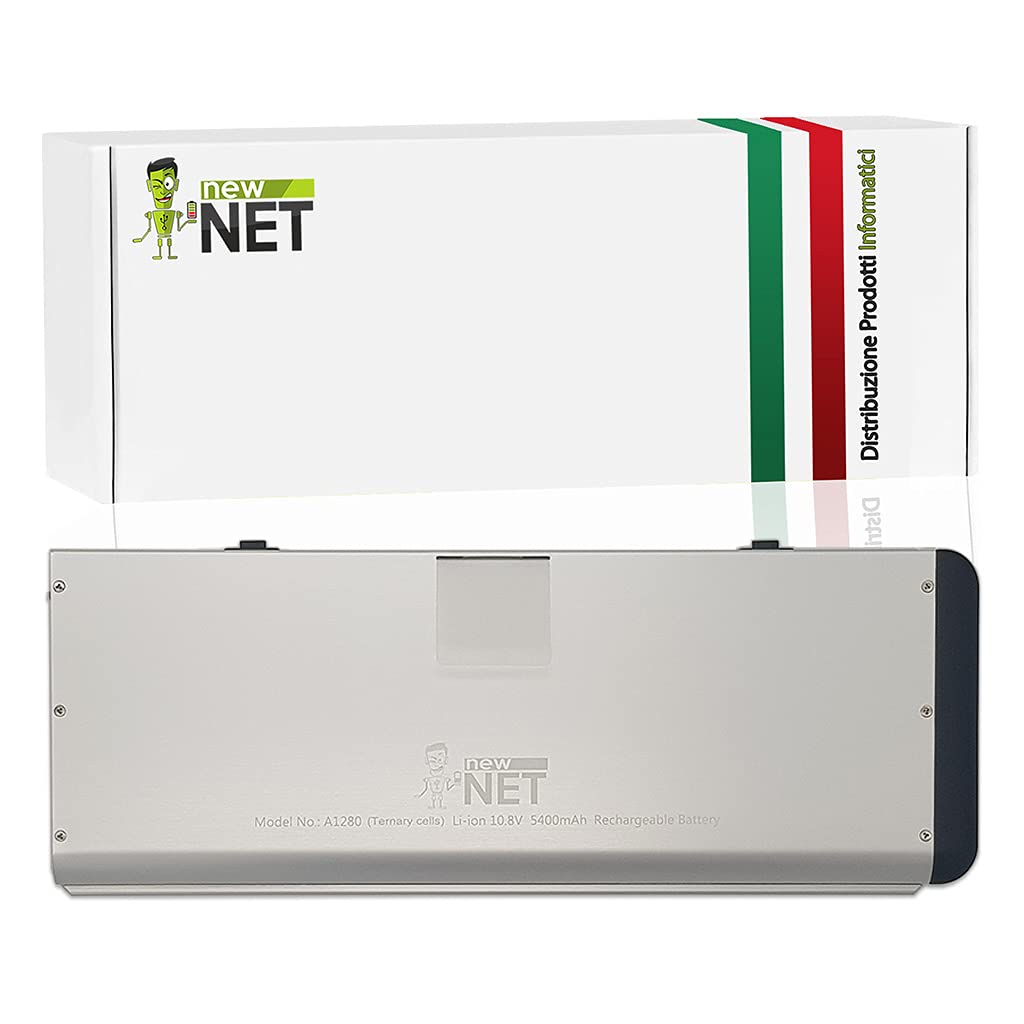 new net Batteries - Batteria [ 10.8-11.1 V - 5400 mAh - 58 Wh ] Compatibile con Mac Book 13 A1280 A1278(2008 Version)