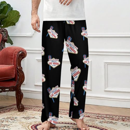 Welcome to Las Vegas Soft Pajama Pants Bottoms Comfy Lounge Sleepwear PJs with Pockets for Men Women3
