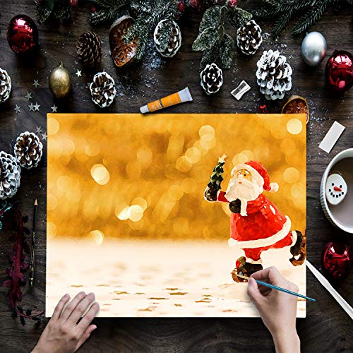 image for PHOENIX 30-Piece Canvas Painting Kit with 5 Pack 16x20 Inch Stretched 