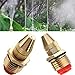 2 Pcs 1/2" (DN15) in ottone regolabile spray ugello nebulizzatore acqua tubo connettore per giardinaggio e agricoltura