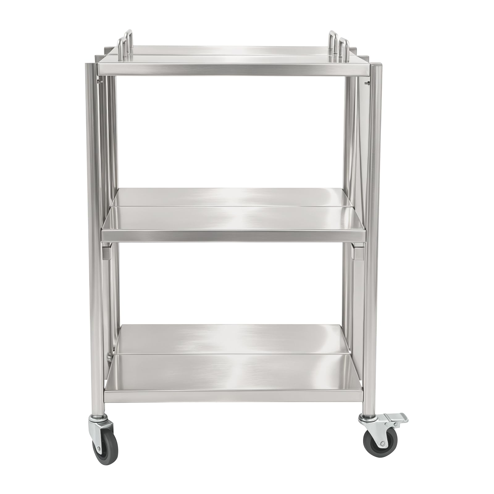 Carrello pieghevole in acciaio inox, tavolo da lavoro per cucine, hotel e