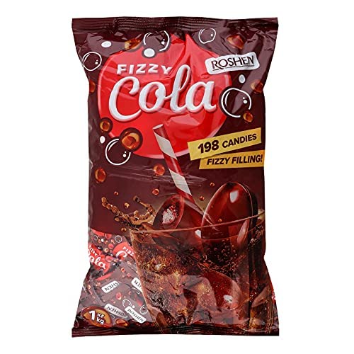 Roshen Hard Candy Fizzy Cola Kosher, Delicious, Flavorful Hard Sweets Bulk Candy (1Kg/2.2Lb) #TOP3