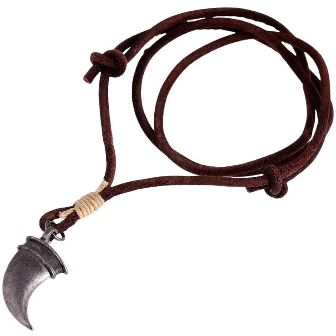 the men thing Vintage Alloy Pendant with Adjustable Pure Leather Cord Necklace for Men & Boys-picture-12
