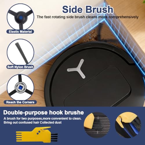Image of T50 Max Pro Omni Replacement Parts for ECOVACS DEEBOT T50 Max Pro Omni / T50 Max Pro Omni Gen2 Robot Vacuum Cleaner 2 Main Brushes, 4 Filters, 6 Side Brushes, 6 Mop Cloths, 6 Bags