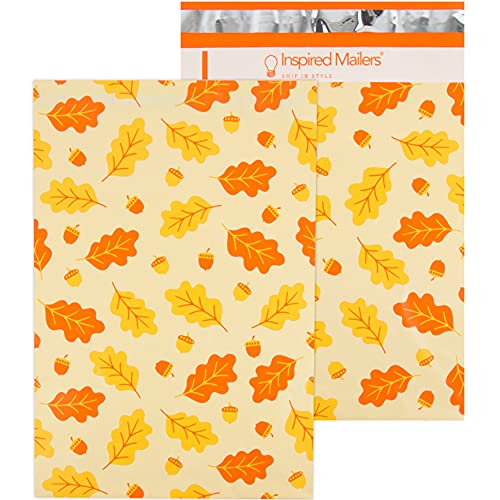 Image of Inspired Mailers - Poly Mailers 10x13-100 Pack - Fall Foliage - Shipping Envelopes for Clothing - Poly Bags for Shipping - Poly Mailer Bags - Mailing Envelopes