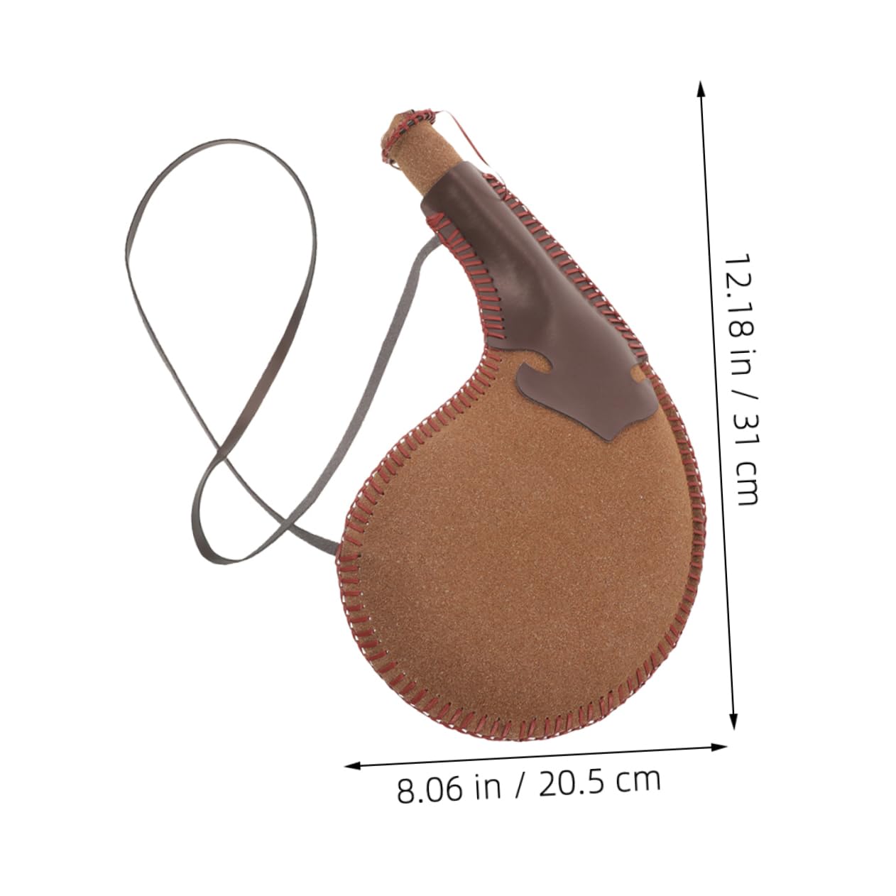 Antike Wasserbeutel Bota Tasche aus Pu Leder Mittelgroßer Tragbarer Weinschlauchbeutel Flüssigkeitsaufbewahrung für Camping Wandern Outdoor Zufällige Farbe