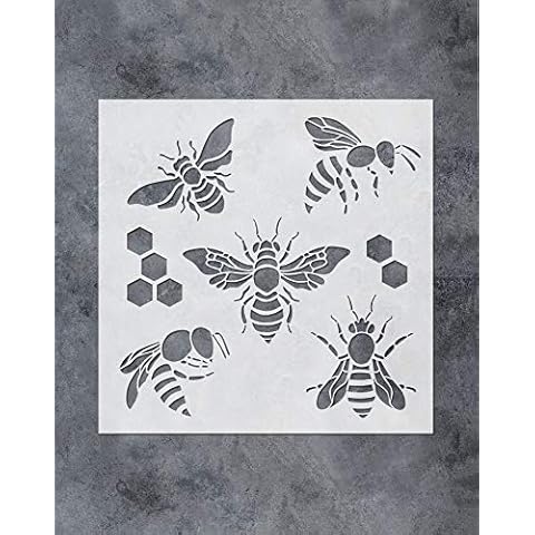 GSS Designs Reusable Bee Stencil 12x12 Inches Cover