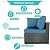 Furnimy Outdoor Furniture Patio Furniture Sets Conversation Sets Balcony Furniture Outdoor Sectional for Outdoor Indoor Backyard Lawn Garden Porch Poolside (Expresso-Peacock Blue, 7 Pieces Set)