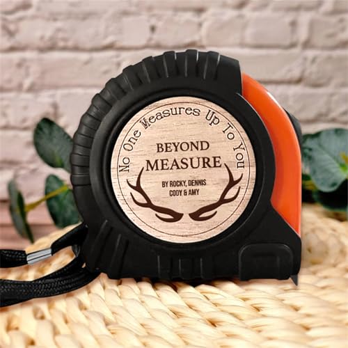Set de cinta métrica y martillo personalizado para papá miniatura 4