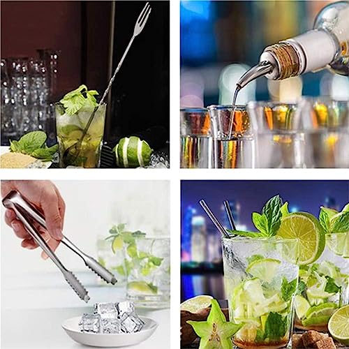 Kit para bartender con base giratoria y 19 piezas miniatura 5