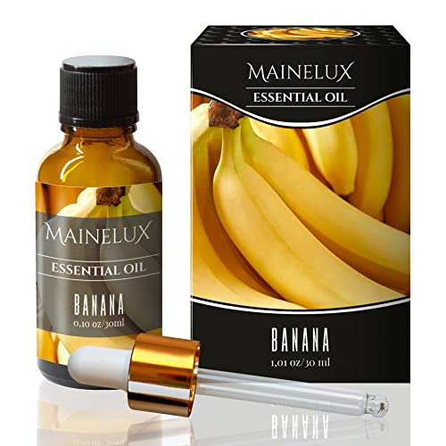 MAINELUX Banana Aceites Esenciales para Humidificador Difusor 1 x 30 ml,100% Puro Aceites Esenciales Naturales Aceite Perfumado, Aromaterapia.