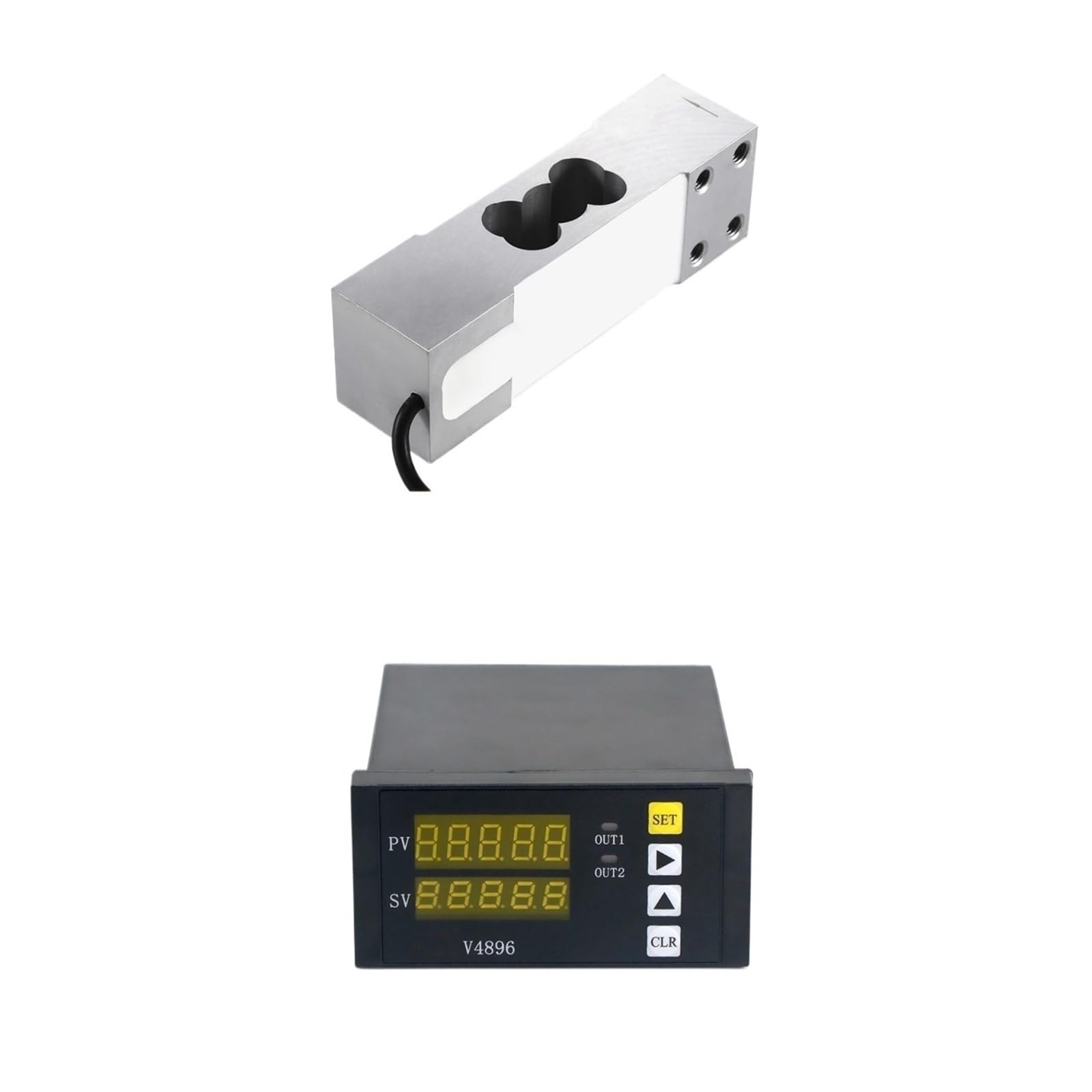MXXDMOPD Load Cell Sensor with Indicator Display Compression and Tension Cells for Force Measurement 200KG