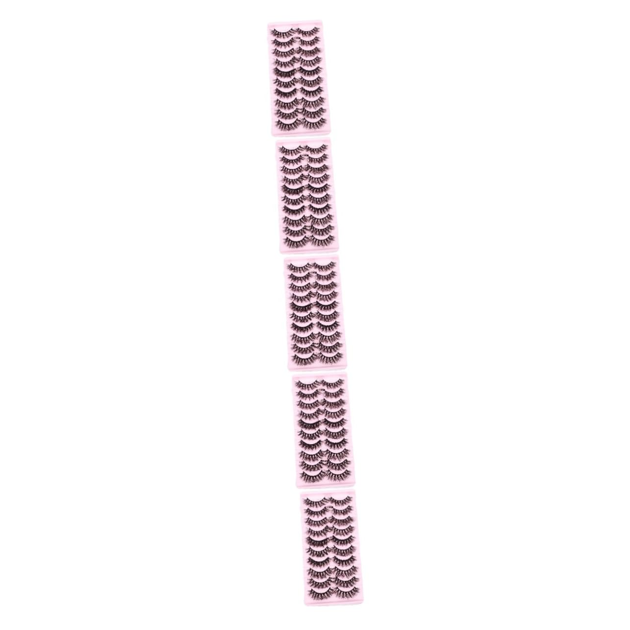 POPETPOP 50paare Künstliche Wimpern Mit Natürlichem Look Wiederverwendbare Fake Eyelashes Für Hochzeiten Partys Und Cosplay Leicht Und Komfortabel Für Ganzen Tag