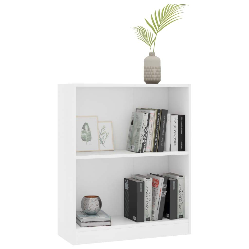 VidaXL Bibliothèque Etagère à Livres 60x24x76cm Blanc Bois D'Ingénierie - Meuble Rangement Salon
