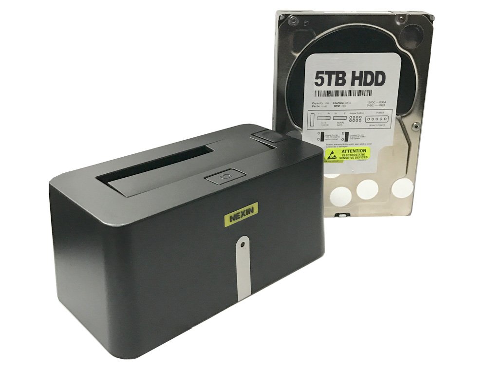 NEXIN NEX-DS1U3 USB 3.0 Hard Drive Docking Station + WL 5TB 3.5" SATA Hard Drive (Combo) - Retail