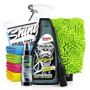Shiny Freaks – Felgenpflege Set: SONAX FelgenBeast (1L) Premium Auto Felgen