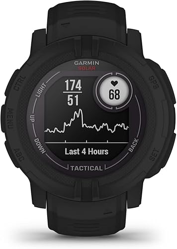 Miniatura 5 de Garmin 010-02627-13 Instinct 2 Solar Smartwatch Tactical Edition Paquete negro con paquete de protección mejorada CPS de 2 años premium