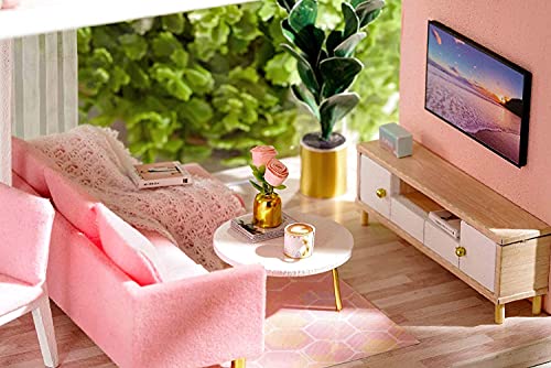 CUTEROOM DIY Miniatur Puppenhaus Kits Handwerk Holz Puppenhaus Modell Kits – Bild 4
